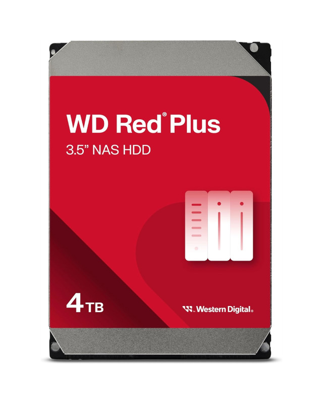 WD 3.5", 4TB, SATA3, Red Plus NAS Hard Drive, 5400RPM, 256MB Cache, OEM