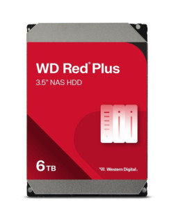 WD 3.5", 6TB, SATA3, Red Plus NAS Hard Drive, 5400RPM, 256MB Cache, OEM
