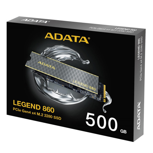 ADATA 500GB Legend 860 M.2 NVMe Gen4 SSD, M.2 2280, PCIe4, R/W 5000/3000 MB/s, PS5 Compatible