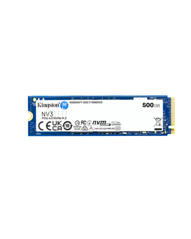 Kingston 500GB NV3 M.2 NVMe Gen4 SSD, M.2 2280, PCIe4, R/W  5000/3000 MB/s