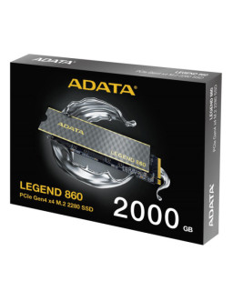ADATA 2TB Legend 860 M.2 NVMe Gen4 SSD, M.2 2280, PCIe4, R/W 6000/5000 MB/s, PS5 Compatible