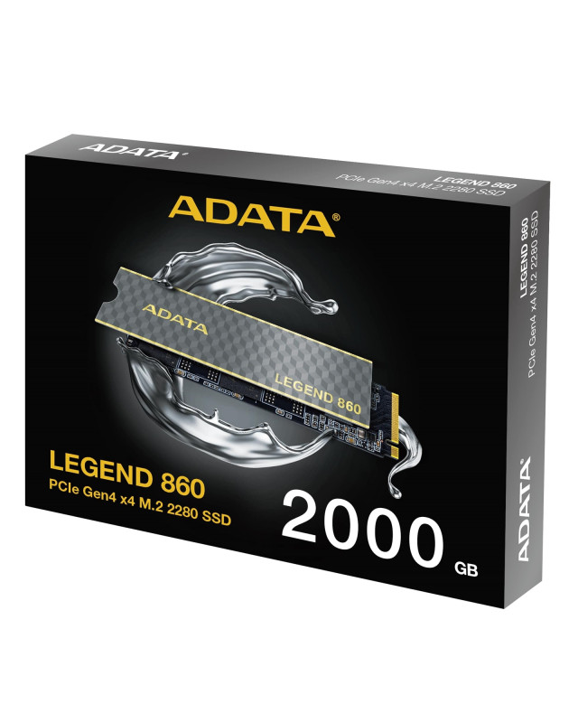 ADATA 2TB Legend 860 M.2 NVMe Gen4 SSD, M.2 2280, PCIe4, R/W 6000/5000 MB/s, PS5 Compatible