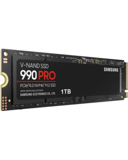 Samsung 1TB 990 PRO M.2 NVMe Gen4 SSD, M.2 2280, PCIe 4.0, V-NAND, R/W 7450/6900 MB/s, 1200K/1550K IOPS