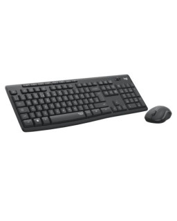 Logitech MK295 Silent Wireless Keyboard and Mouse Kit, SilentTouch Tech, Spill-Resistant KB, Graphite