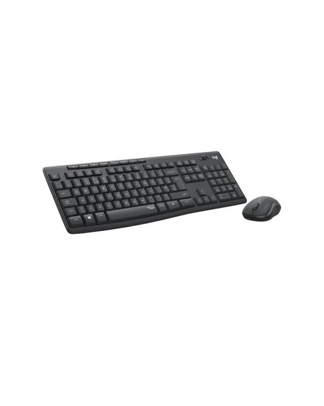 Logitech MK295 Silent Wireless Keyboard and Mouse Kit, SilentTouch Tech, Spill-Resistant KB, Graphite