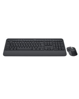 Logitech Signature MK650 Wireless Keyboard and Mouse Kit, SilentTouch, Palm Rest, 4000 DPI Mouse, Graphite