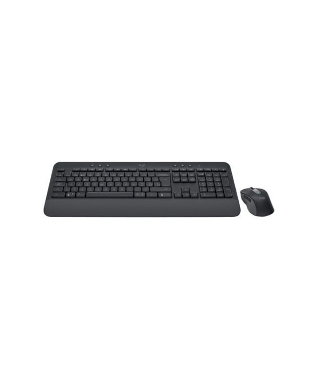 Logitech Signature MK650 Wireless Keyboard and Mouse Kit, SilentTouch, Palm Rest, 4000 DPI Mouse, Graphite