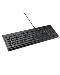 Kensington KB100 EQ Wired USB Keyboard, Tactile Keys, Spill-Proof, Black