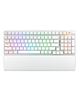 Asus ROG STRIX SCOPE II 96 Wireless Mechanical RGB Gaming Keyboard, 96% Layout, Streamer Hotkeys, Multifunction Controls, Sound-Dampening, White