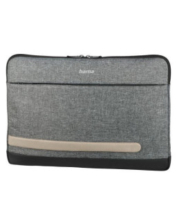Hama Terra Laptop Sleeve, Up to 13.3", Padded Compartment, Front Pocket, Grey