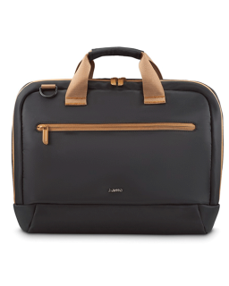 Hama Ultra Lightweight Laptop Bag, Up to 14.1", Padded Compartment, Front Pocket, Trolley Strap, Water-Repellent, Eco-Friendly, Black