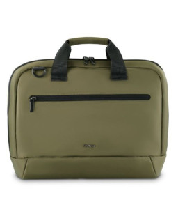 Hama Ultra Lightweight Laptop Bag, Up to 14.1", Padded Compartment, Front Pocket, Trolley Strap, Water-Repellent, Eco-Friendly, Olive Green