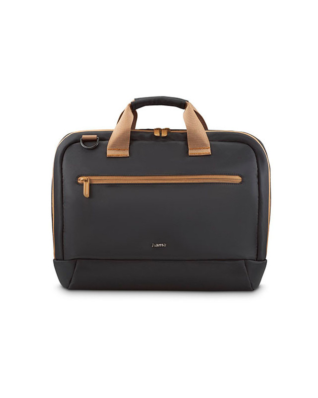 Hama Ultra Lightweight Laptop Bag, Up to 16.2", Padded Compartment, Front Pocket, Trolley Strap, Water-Repellent, Eco-Friendly, Black