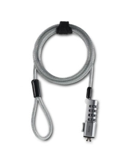 Hama Nano Laptop Lock, 4-digit Combination Lock, Carbon Steel, Silver