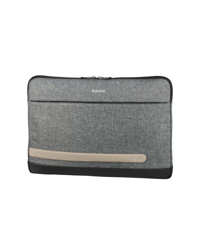 Hama Terra Laptop Sleeve, Up to 15.6", Padded Compartment, Front Pocket, Grey