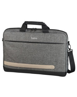 Hama Terra Laptop Bag, Up to 15.6", Padded Compartment, Spacious Front Pocket, Tablet Pocket, Trolley Strap, Grey