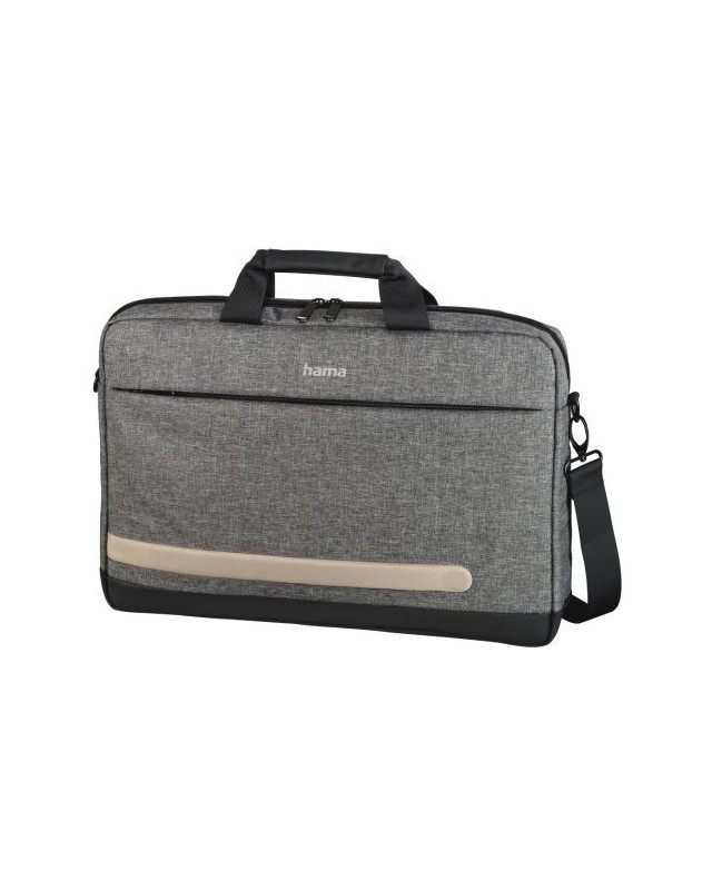 Hama Terra Laptop Bag, Up to 15.6", Padded Compartment, Spacious Front Pocket, Tablet Pocket, Trolley Strap, Grey