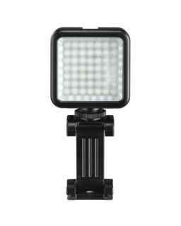 Hama 49 BD Portable LED Spotlight, Phone Holder, 6.4mm Tripod Thread, Flash Shoe Foot