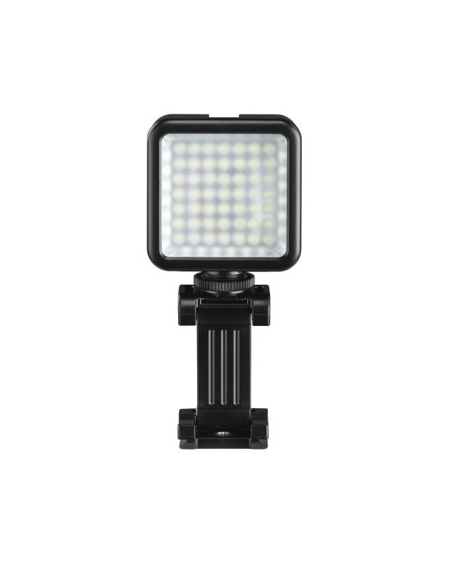Hama 49 BD Portable LED Spotlight, Phone Holder, 6.4mm Tripod Thread, Flash Shoe Foot
