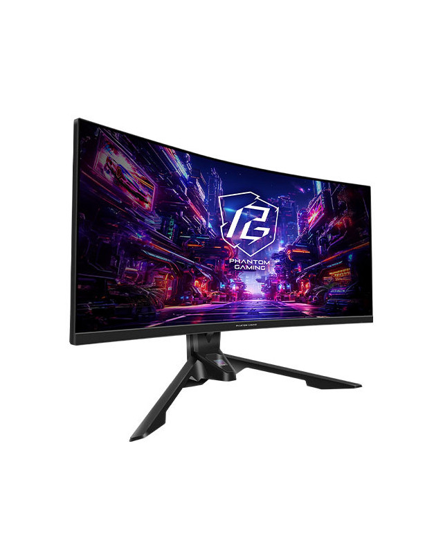 Asrock 34" WQHD Curved Gaming Monitor (PG34QRT2B), 3440 x 1440, 1ms, 2 HDMI, 2 DP, 180Hz, Tilt/Swivel/Height Adjust., USB, VESA