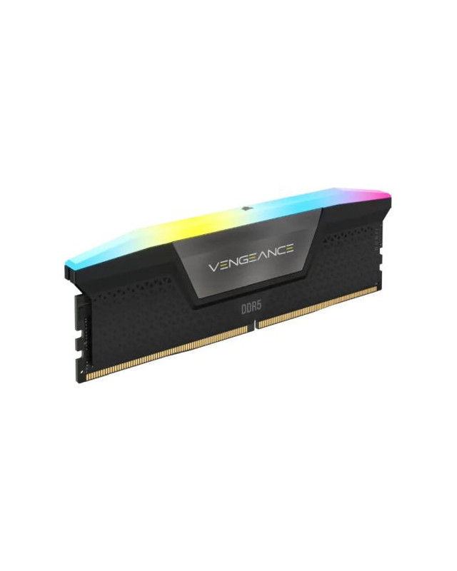 Corsair Vengeance RGB 16GB, DDR5, 5200MHz, CL40, 1.25V, PMIC, AMD EXPO & Intel XMP 3.0, Black, DIMM Memory, OEM (Anti Static Bag)