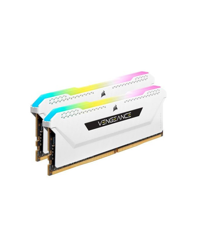 Corsair Vengeance RGB Pro SL 32GB Memory Kit (2 x 16GB), DDR4, 3200MHz, CL16, XMP 2.0, White, DIMM Memory
