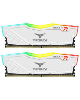 Team T-Force Delta RGB 32GB Kit (2 x 16GB), DDR4, 3600MHz (PC4-28800), CL18, XMP 2.0, DIMM Memory, White