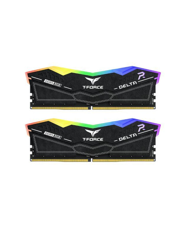 Team T-Force Delta RGB 32GB Kit (2 x 16GB), DDR5, 6000MHz (PC5-48000), CL30, ECC, AMD EXPO & XMP 3.0, PMIC, DIMM Memory, Black