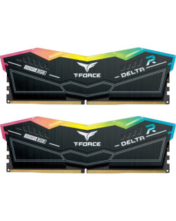 Team T-Force Delta RGB 64GB Kit (2 x 32GB), DDR5, 6000MHz (PC5-48000), CL38, ECC, AMD EXPO & XMP 3.0, PMIC, DIMM Memory, Black