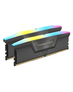 Corsair Vengeance RGB 64GB Kit (2 x 32GB), DDR5, 6000MHz (PC5-48000), CL30, 1.4V, AMD EXPO & Intel XMP 3.0, PMIC, Black, DIMM Memory