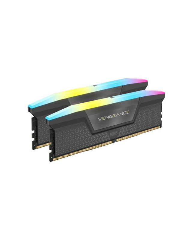 Corsair Vengeance RGB 64GB Kit (2 x 32GB), DDR5, 6000MHz (PC5-48000), CL30, 1.4V, AMD EXPO & Intel XMP 3.0, PMIC, Black, DIMM Memory
