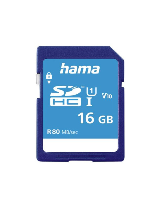 Hama 16GB SDHC Card, UHS-I Class 10, 80MB/s