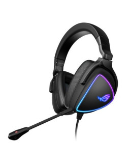 Asus ROG DELTA S RGB Lightweight Gaming Headset, USB-C (USB2 Adapter), Hi-Fi ESS Quad-DAC, Boom Mic, Aura Sync