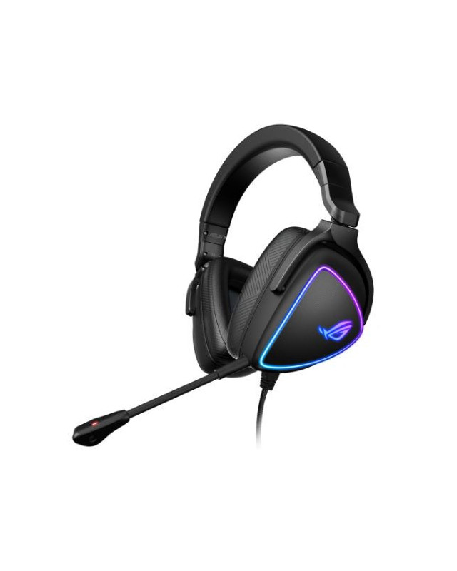 Asus ROG DELTA S RGB Lightweight Gaming Headset, USB-C (USB2 Adapter), Hi-Fi ESS Quad-DAC, Boom Mic, Aura Sync