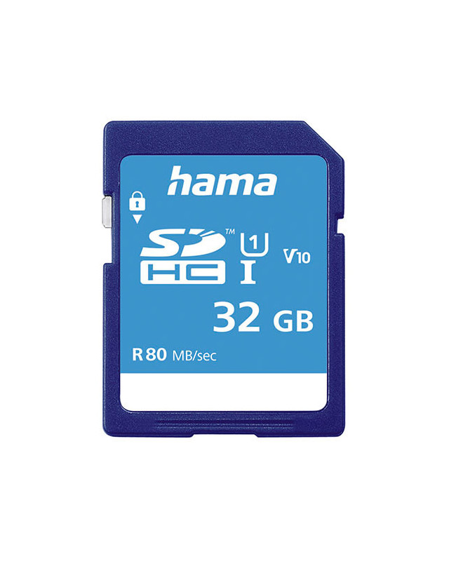 Hama 32GB SDHC Card, UHS-I Class 10, 80MB/s