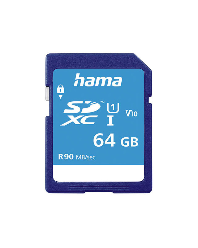 Hama 64GB SDXC Card, UHS-I Class 10, 90MB/s