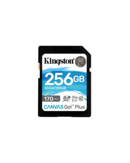 Kingston 256GB Canvas Go! Plus Micro SDXC Card with SD Adapter, UHS-I Class 10, U3, A2 App Performance, 170MB/s