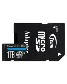 Team 1TB Elite A1 Micro SDXC Card with SD Adapter, UHS-I Class 3, U3, A1 App Performance, 100MB/s