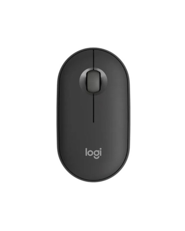 Logitech Pebble Mouse 2 M350s Bluetooth Optical Mouse, Compact, Multi-Pairing, 400-4000 DPI, Ambidextrous, Tonal Graphite