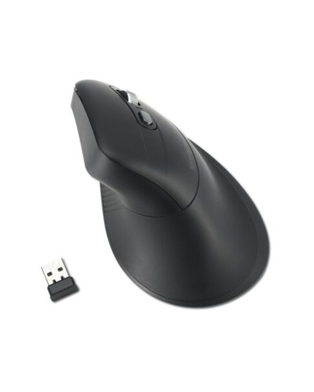 Kensington Pro Fit Ergo MY630 EQ Rechargeable Wireless/Bluetooth Vertical Mouse, Connect to 3 Devices, 2400 DPI, 4 Months Battery, Black *Right Handed version*