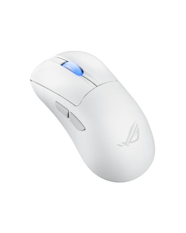 Asus ROG Keris II Ace Wireless Lightweight Gaming Mouse, Wired/Wireless/Btooth, AimPoint Pro Sensor, Polling Rate Booster, 42000 DPI, RGB, White