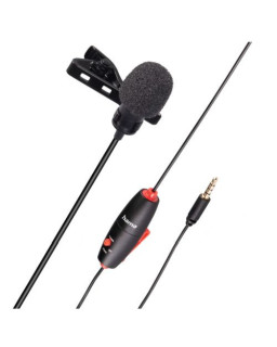 Hama Smart Lavalier Clip-On Microphone, 3.5mm Jack, On/Off Switch, 6 Metre Cable, Bag