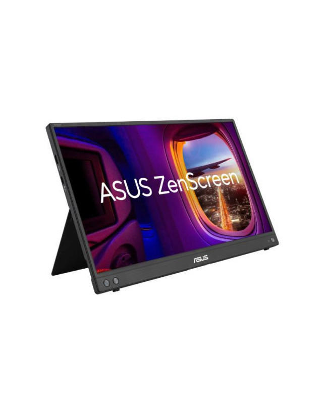 Asus 15.6" Portable IPS Monitor (ZenScreen MB16AHV), 1920 x 1080, HDMI, USB-C, USB-powered, Auto-rotatable, Antibacterial, Smart Stand & Sleeve inc.