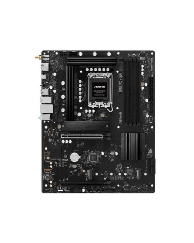 Asrock B860 PRO-A WIFI, Intel B860, 1851, ATX, 4 DDR5, HDMI, DP, Wi-Fi 6E, 2.5G LAN, 3x M.2