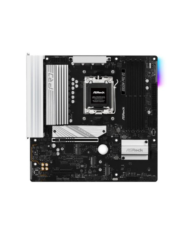 Asrock B850M PRO RS, AMD B850, AM5, Micro ATX, 4 DDR5, HDMI, DP, 2.5G LAN, RGB, 3x M.2