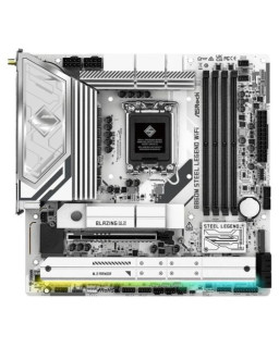 Asrock B860M STEEL LEGEND WIFI, Intel B860, 1851, Micro ATX, 4 DDR5, HDMI, DP, TB4, Wi-Fi 6E, 2.5G LAN, RGB, 4x M.2