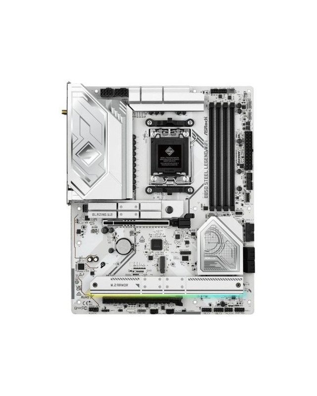 Asrock B850 STEEL LEGEND WIFI, AMD B850, AM5, ATX, 4 DDR5, HDMI, Wi-Fi 7, 2.5G LAN, RGB, 4x M.2
