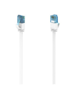 Hama CAT6a Patch Cable, Flat Ribbon, U/UTP Shielded, 5 Metres, White