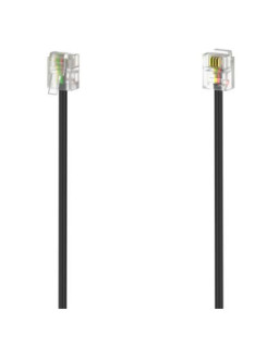 Hama RJ11 (6p4c) Modular Cable, Male to Male, 6 Metres, Black