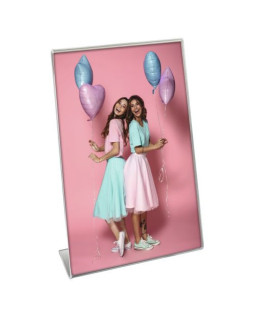 Hama Portrait Picture Frame, Acrylic, 13 x 18 cm Pictures, L-Shaped Stand
